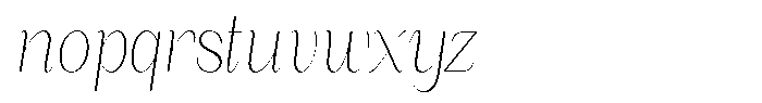 Angelons Thin Condensed Italic Font LOWERCASE