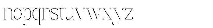 Angelons Thin Condensed Font LOWERCASE