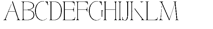 Angelons Thin Expanded Font UPPERCASE