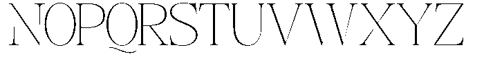 Angelons Thin Expanded Font UPPERCASE