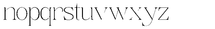 Angelons Thin Expanded Font LOWERCASE