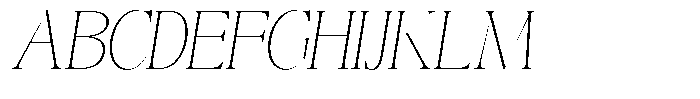 Angelons Thin Italic Font UPPERCASE