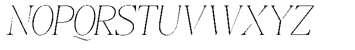Angelons Thin Italic Font UPPERCASE