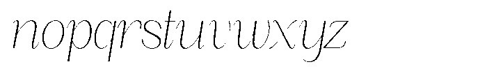 Angelons Thin Italic Font LOWERCASE