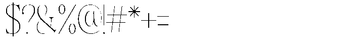 Angelons Thin Semi Condensed Font OTHER CHARS