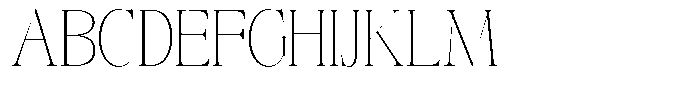 Angelons Thin Semi Condensed Font UPPERCASE