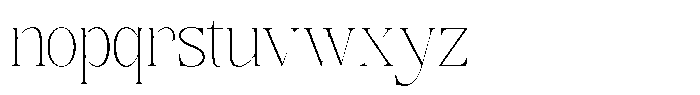 Angelons Thin Semi Condensed Font LOWERCASE