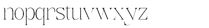 Angelons Thin Font LOWERCASE