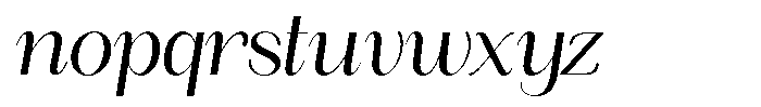 Angelons Variable Black Expanded Italic Font LOWERCASE