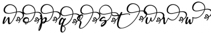 Angelynn Monogram Swash Italic Font LOWERCASE