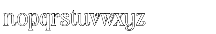 Angeris Outline Font LOWERCASE