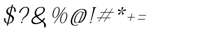 Angkel Italic Font OTHER CHARS