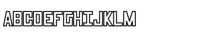 Angle Square Outline Font UPPERCASE