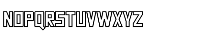 Angle Square Outline Font UPPERCASE