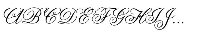 Anglia Script Concise Font UPPERCASE