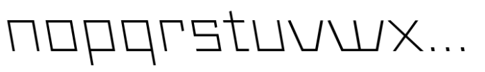 Angulosa M.8 Light Expanded Italic Font LOWERCASE