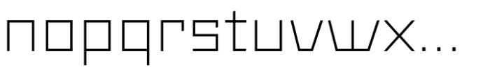 Angulosa M.8 Light Expanded Font LOWERCASE