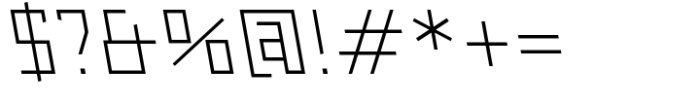 Angulosa M.8 Light Italic Font OTHER CHARS