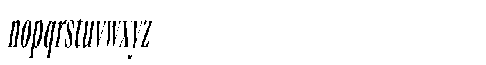Angusta Demi Light Oblique Font LOWERCASE