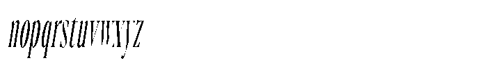 Angusta Light Oblique Font LOWERCASE