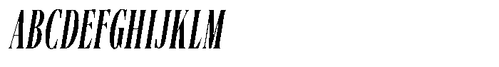 Angusta Medium Oblique Font UPPERCASE
