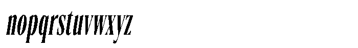 Angusta Medium Oblique Font LOWERCASE