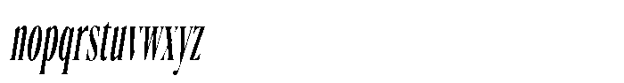 Angusta Oblique Font LOWERCASE