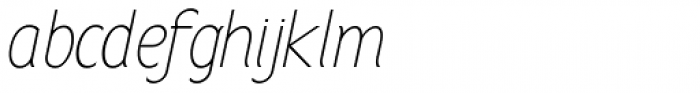 Anicon Sans Thin Italic Font LOWERCASE