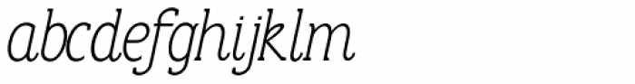 Anicon Slab Extra Light Italic Font LOWERCASE