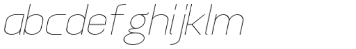 Anikka Sans ExtraLight Italic Font LOWERCASE