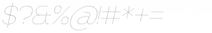 Anikka Sans Thin Italic Font OTHER CHARS