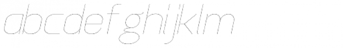 Anikka Sans Thin Italic Font LOWERCASE