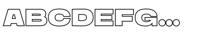 Aniko Bold Outline Font UPPERCASE