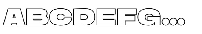 Aniko Extrabold Outline Font UPPERCASE