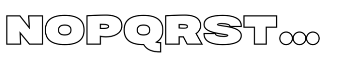 Aniko Extrabold Outline Font UPPERCASE