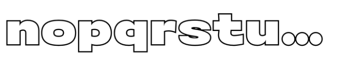 Aniko Extrabold Outline Font LOWERCASE