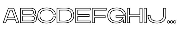 Aniko Extralight Outline Font UPPERCASE