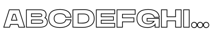 Aniko Medium Outline Font UPPERCASE