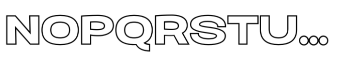 Aniko Medium Outline Font UPPERCASE
