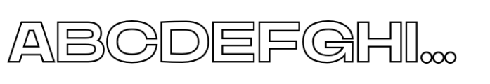 Aniko Regular Outline Font UPPERCASE