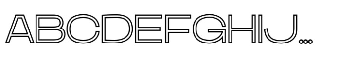 Aniko Thin Outline Font UPPERCASE