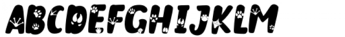Animal Paws Regular Font UPPERCASE