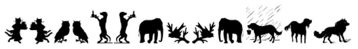 Animal Silhouettes Font UPPERCASE