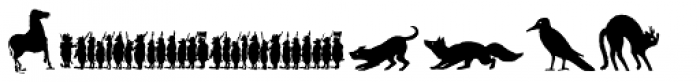 Animal Silhouettes Font LOWERCASE
