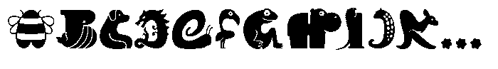 Animauxtiere Font UPPERCASE