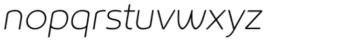 Animo Thin Italic Font LOWERCASE