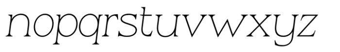 Animus Light Italic Font LOWERCASE