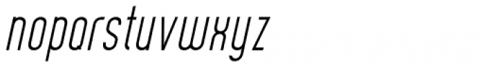 Anisha Thin Italic Font LOWERCASE