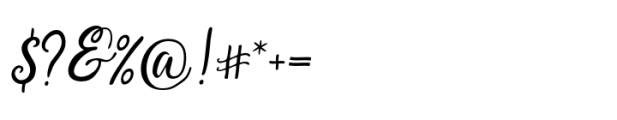 Anitasha Italic Font OTHER CHARS