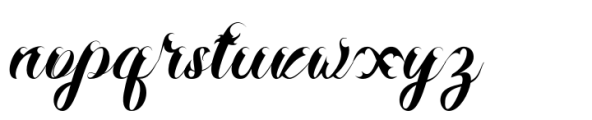 Anjelina Regular Font LOWERCASE